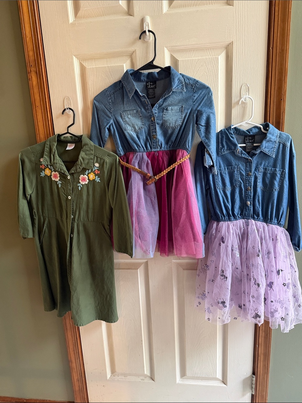 Girls Denim & Tulle Dress bundle with Pink and Purple Tulle - read